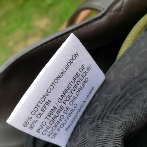 VINTAGE Bag LIZ CLAIBORNE Olive Green Roomy Vegan - Picture 13 of 13